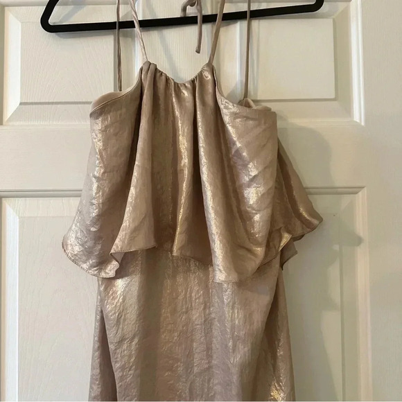 Nouvelle Amsale halter golden Lilith gown - Picture 4 of 7